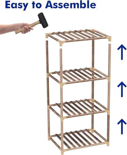 New England 4-Tier Wooden Plant Stand for Indoor/Outdoor Use, Perfect for Living Room, Patio, or Balcony - Supports Multiple Plants, Ideal Gift for Plant Lovers