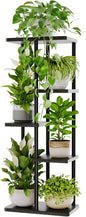 Bamworld Plant Stand Indoor, Corner 5 Tier Metal Plant Shelf for Multiple Plants, Tiered Flower Pot Stands for Patio Garden Balcony Living Room Bedroom, Black