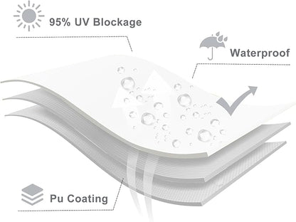 LOVE STORY Rectangle 4'x8' Waterproof Sun Shade Sail Canopy UV Block for Outdoor Patio Backyard Carport,White(We Make Custom Size)