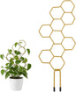 Small Trellis for Potted Plants, 14 Inch Indoor Trellis for Climbing Plants Honeycomb Shape Metal Plant Trellis for Pots Plant Climbing Support for Flower Hoya Pothos Houseplants