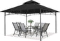 MASTERCANOPY Outdoor Garden Gazebo for Patios with Stable Steel Frame (10x12, Black)