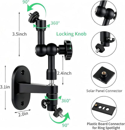 2-in-1 Wall Mount for Solar Panel, Stick Up Cam Battery, Spotlight Cam and Spotlight Cam Plus/Pro(Battery), Adjustable Angle to Get Maximum Sunlight for Your Solar Panel