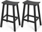 Stoog All-Weather Bar Stools Set of 2, 28" Height Outdoor Bar Stools with 400 lbs Weight Capacity, Low Maintenance, for Patio, Deck, Kitchen Counter, and Garden, Black