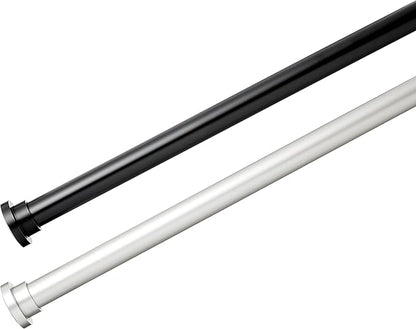 Amazon Basics No Drill Adjustable Indoor Outdoor Tension Curtain Rod, 54-90" Length, Nickel