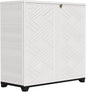 ZZM Indoor/Outdoor Storage Cabinet Waterproof, 34"x15"x34" Plastic Outdoor Storage Box for Garden Balcony Bathroom, All Weather Outdoor Storage Clearance, DIY Usage, with No Shelf (White)