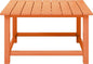 Coffee Table, Low Orange Square HDPE with Umbrella Hole