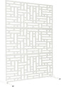 Oakland Living 6 ft. X 4 ft. White Freestanding Metal Privacy Screen Room Divider