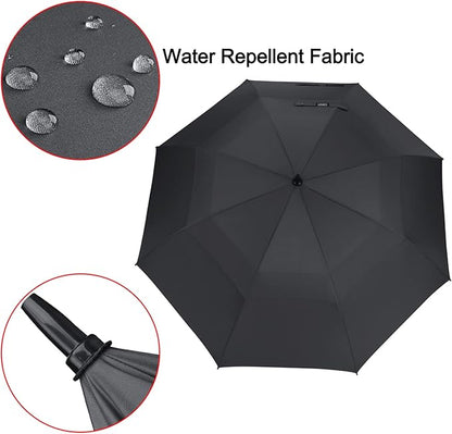 G4Free 47/54/62/68/72 Inch Automatic Open Golf Umbrella Oversize Extra Large Double Canopy Vented Windproof Waterproof Stick Umbrellas