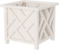 Lattice Design Outdoor Planter Box - 14.75” Square 13” Tall White Plant Pot - Decorative Plant Pots for Front Porch Decor - Flower Pots Outdoor Planters for Porch Patio or Garden Decor by Pure Garden