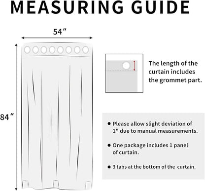 Easy-Going Linen Look Outdoor Curtains Waterproof Windproof Porch Curtains, Soft Thicken Outdoor Privacy Curtains for Patio, Gazebo, Grommet Top and Tab Bottom Drape, 1 Panel, 54x84 inch, White
