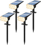DINGLILIGHTING Solar Lights Outdoor Waterproof: IP65 Led Spot Light Decorations for Garden - 3 Lighting Modes Solar Powered for Yard - Halloween Christmas Lights Landscape Pathway Patios 4PC Warm