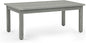 LUE BONA Outdoor Coffee Table, HDPS Patio Coffee Tables for Outside Rectangle, Adjustable Levelling Feet/Weather Resistant, Patio Table for Deck, Pool, Balcony, Indoor or Outdoor Use, Gray