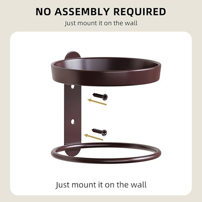 Metal Wall Planters Mid Century Modern Floating Shelves for Indoor Hanging Plants, Space-Saving Vertical Garden for Home & Office 3 Pack Coffee