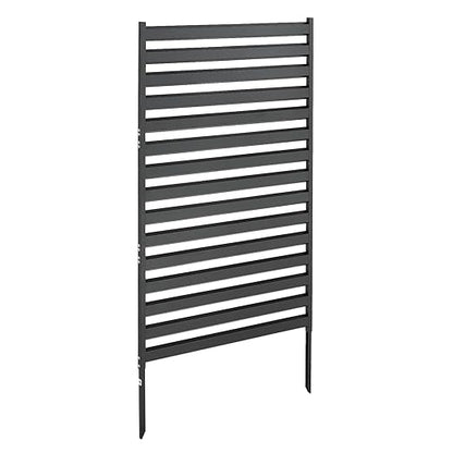 VEVOR Metal Privacy Screen, 38" W x 60" H Freestanding Modern Privacy Fence, Garden Divider Panel with Extended Ground Stakes & Panel Height Adjustable, Freestanding Outdoor Divider for Garden, Indoor