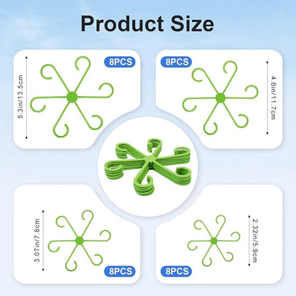 32pcs Plant Support for Indoor Plants,Plant Stem Support, Plastic Reusable Plant Support Clips Indoor Plants Accessories