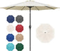 Simple Deluxe 9' Patio Umbrella Outdoor Table Market Yard Umbrella with Push Button Tilt/Crank