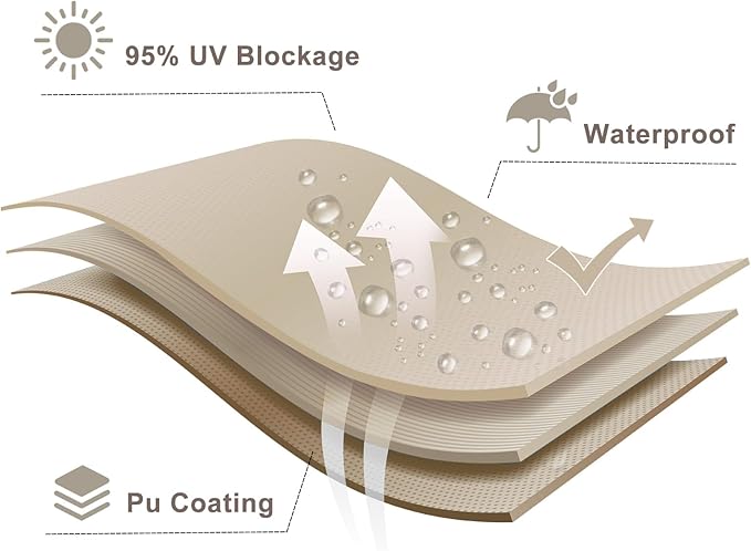 LOVE STORY Right Triangle 10'x14'x17.2' Waterproof Sun Shade Sail Canopy UV Block for Outdoor Patio Backyard Carport,Taupe(We Make Custom Size)