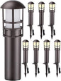 LEONLITE 8-Pack Low Voltage Landscape Lights Pathway, 3W 12V LED Path Lights, CRI90+, IP65 Waterproof Walkway Light, ETL Listed, Oil Rubbed Bronze Aluminum Housing, 3000K Warm White