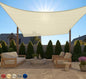 GORILLA GRIP Heavy Duty Sun Shade, UV Protection Fade Tear and Rust Resistant Rectangle Sunshade Canopy, Curved Edges Blocks Sunlight, Breathable Sail, Outdoor Patio, Lawn Garden 12x12 FT Butter Cream