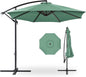 Best Choice Products 10ft Offset Cantilever Hanging Market Patio Umbrella, 8 Sturdy Ribs, Easy Adjustment - Seaglass