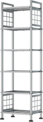 GIOTORENT 6-Wire Standing Storage Shelf, Metal Shelving Unit Pantry Rack for Laundry Kitchen Bathroom Organizer(Silver)