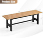 Benches: 2-Pack Backless Patio Bench, Brown Metal Frame, 660 lb Capacity