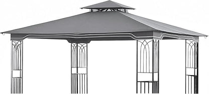 SCOCANOPY Replacement Gazebo Canopy for 10 x 12 Regency II Patio Gazebo Model L-GZ798PST,A101004104,A101004105,(Grey)