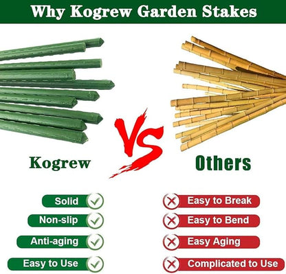 6Ft 72inch Garden Stakes Sturdy Plant Sticks Support Tomato Stakes for Vegetable,Pack of 20