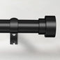 Time Forest Curtain Rods for Windows 32 to 170, 1 Inch Adjustable Black Heavy Duty Long Window Outdoor Curtain Rod for Patio, Modern Drapery Rods with Simple End Caps, Size 32"-170"