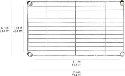 Amazon Basics 5-Shelf Multipurpose Adjustable Steel Garage Shelving Unit, Storage Rack for Kitchen, 200 lbs Per Shelf, Easy Assembly, 13.4"D x 23.2"W x 60"H, Black