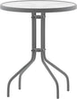 Flash Furniture Bellamy 23.75'' Round Tempered Glass Metal Table, Silver