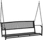VINGLI Upgraded Metal Patio Porch Swing, 660 LBS Weight Capacity Steel Porch Swing Chair for Outdoors, Heavy Duty Garden Swing Bench for Gardens & Yards (Pattern 2)