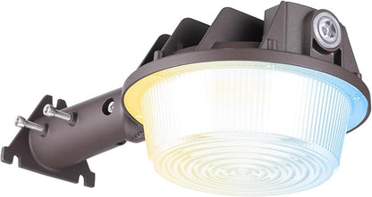 TORCHSTAR 3CCT LED Barn Light, Dusk to Dawn Area Lights with Photocell, Outdoor Security Flood Lighting, Update 40W/60W/80W Selectable, ETL Listed, IP65 Waterproof, Aluminum, 120-277V, Garage, Bronze