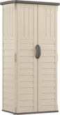 Suncast Vertical Outdoor Storage Shed with All-Weather Construction, Vanilla