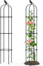 Garden Obelisk Trellis for Climbing Plants Outdoor - 69"(H), Rustproof Trellis with Adjustable Rings, Metal Plant Support for Potted Vines, Garden Trellis Use for Outdoor or Indoor(2 Pack)