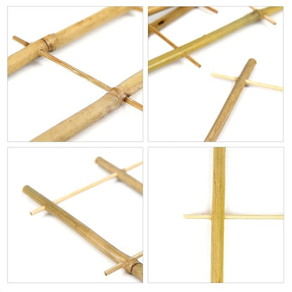 Bamboo Trellis, 16in Ladder-Shaped Trellis for Potted Plants, 3 Pack for Climbing Plants Indoor