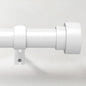 Curtain Rods for Windows 72 to 144, 1 Inch Adjustable White Extra Long Heavy Duty Curtain Rod for Patio Bedroom, Modern Style Indoor Outdoor Window Drapery Rods with End Caps, Size 32" - 150"