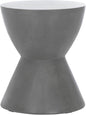 Safavieh Outdoor Collection Athena Modern Concrete Dark Grey Round 17.7-inch Accent Table