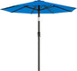 AreShark 9 FT Patio Umbrella for Outdoor, Outdoor Table Umbrella with Push Button Tilt and Crank, Outdoor Patio Umbrellas with 8 Sturdy Ribs for Market, Garden, Pool (Royal Blue)