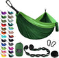 Gold Armour Camping Hammock - XL Double Hammock Portable Hammock Camping Accessories Gear for Outdoor Indoor with Tree Straps, USA Based Brand (Green)