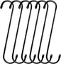 6 Pack 12 inch Extra Large S Hooks Black Heavy Duty Long S Hooks for Hanging Plant Extension Hooks for Kitchenware,Utensils,Pergola,Closet,Flower Basket,Garden,Patio,Indoor Outdoor Uses