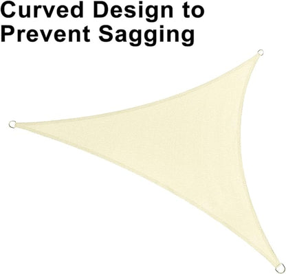 LOVE STORY Custom Size 8'x12'x14.4' Butter Cream Sun Shade Sail Right Triangle Sunshade Fabric Awning Canopy for Patio Backyard Carport Pergola (Customized)