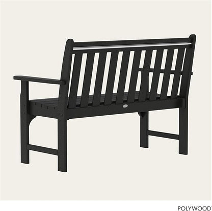 POLYWOOD GNB48BL Vineyard 48" Bench, Black