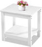 Stoog Outdoor & Indoor Side Table, Weather Resistant HIPS End Tables, for Backyard, Patio, Pool, Deck and Garden, White