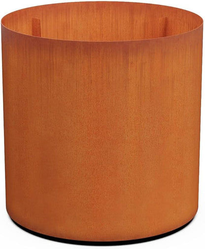 Plantercraft Extra Large Corten Steel Planter 36 Inch | Large Round Planters for Outdoor Plants | Modern Metal Garden Planter for Landscape, Patio, and Entryway