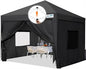 Quictent Privacy 10x10 Pop up Canopy Tent with Sidewalls and Roll-up Ventilated Windows, One Person Easy Setup, Outdoor Commercial Gazebo Shelter Enclosed Waterproof, Bonus 4 Sandbags