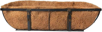 2 Pcs Garden Coconut Planter Liner - Preformed Window Box Natural Trough Coco Coir Mats (36 Inch)