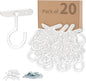 20Pack Ceiling Hooks Bulk for Hanging Plants 2.5in White
