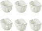 ORIMERC 6 Pcs Plastic Large Wall Plant Pots Vertical Garden Living Wall Mounted Window Hanging Basket Fence Planters Indoor Outdoor for Plants Flowers Kitchen Herbs Holder with Drainage Decor White