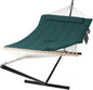 SUNCREAT Hammocks Two Person Hammock with 12ft Stand Included, Max 475lbs Capacity, Heavy Duty Free Standing Hammock, Dark Green